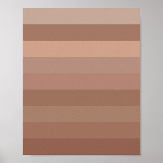 Mocha Mousse Stripes Poster (Vorne)