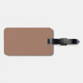 Mocha Mousse Trendy Elegant Solid Color Gepäckanhänger (Rückseite horizontal)