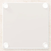 Mocha Mousse Trendy Elegant Solid Color Glasuntersetzer (Rückseite)