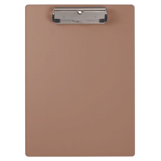 Mocha Mousse Trendy Elegant Solid Color Klemmbrett (Vorderseite)
