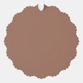 Mocha Mousse Trendy Elegant Solid Color Ornament Karte (Vorderseite)
