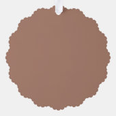 Mocha Mousse Trendy Elegant Solid Color Ornament Karte (Rückseite)