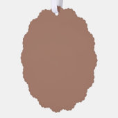 Mocha Mousse Trendy Elegant Solid Color Ornament Karte (Links)