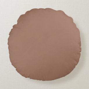 Mocha-Mousse-Trendy-Elegantes-Unifarbenes  Rundes Kissen