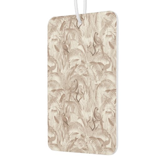 Mocha Mousse Tropical Birds and Palm Blätter Autolufterfrischer (Links)