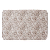 Mocha Mousse Tropical Birds and Palm Blätter Badematte (Vorderseite)