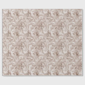 Mocha Mousse Tropical Birds and Palm Blätter Geschenkpapier (Flach)