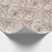 Mocha Mousse Tropical Birds and Palm Blätter Geschenkpapier (Ecke)