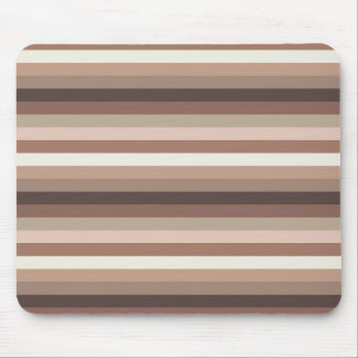 Mocha Mousse und Akzente Horizontales Streifenmust Mousepad