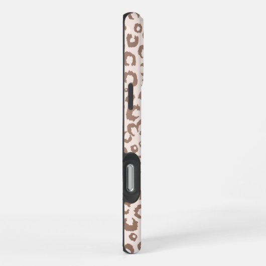 Mocha Mousse und Cream Tan Leopard Muster iPhone Hülle (Rechte Seite)