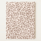 Mocha Mousse und Cream Tan Leopard Muster Planer (Rückseite)