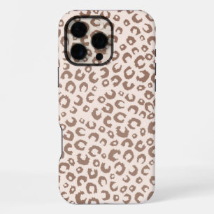 Mocha-Mousse- und Creme-Tan-Leopardenmuster iPhone 16 Pro Max Hülle