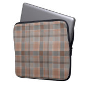 Mocha-Mousse und grau Laptopschutzhülle (Vorderseite Links)