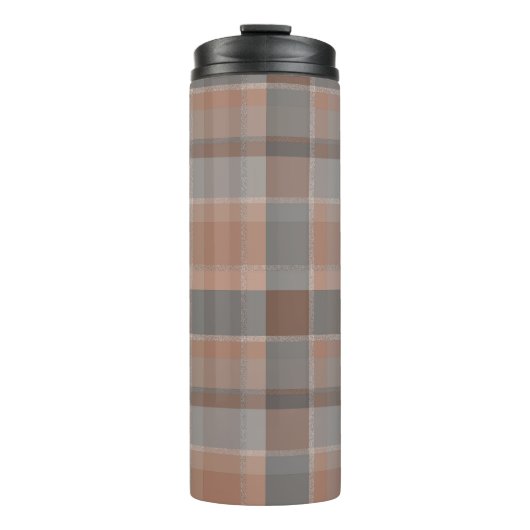 Mocha-Mousse und grau Thermosbecher (Vorderseite)