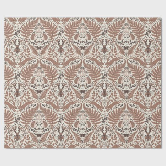 Mocha-Mousse, Wald/Waldtiere und Pflanze Geschenkpapier (Flach)