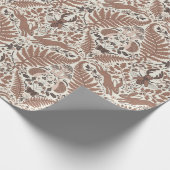 Mocha-Mousse, Wald/Waldtiere und Pflanze Geschenkpapier (Ecke)