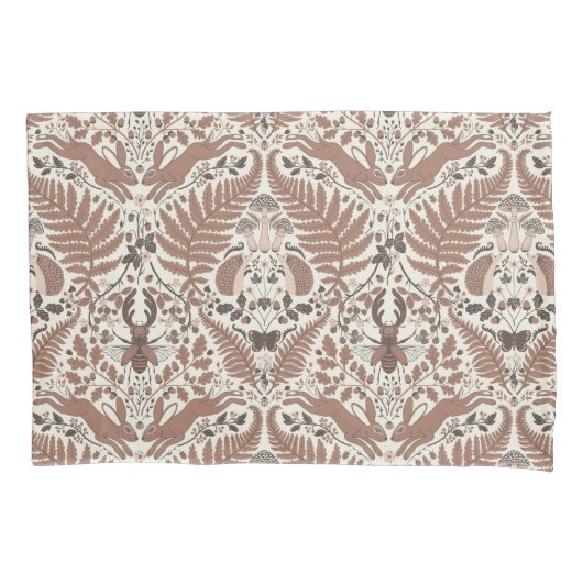 Mocha-Mousse, Wald/Waldtiere und Pflanze Kissenbezug (Vorderseite-Links)