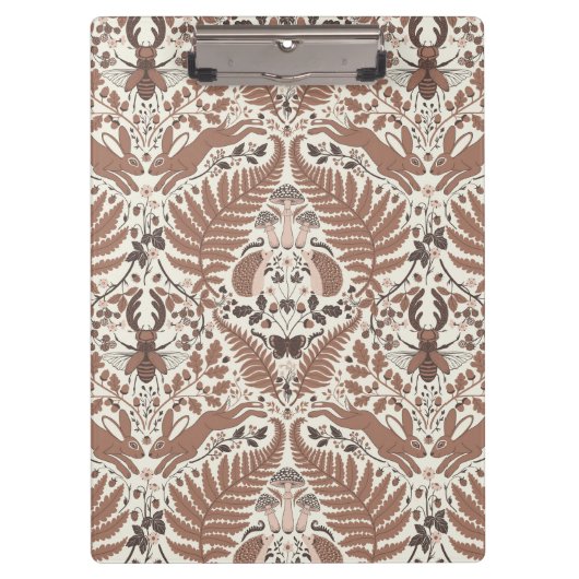 Mocha-Mousse, Wald/Waldtiere und Pflanze Klemmbrett (Vorderseite)