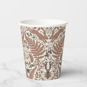 Mocha-Mousse, Wald/Waldtiere und Pflanze Pappbecher