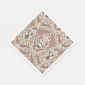 Mocha-Mousse, Wald/Waldtiere und Pflanze Serviette (Ecke)