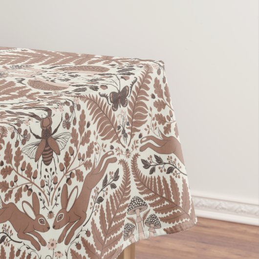 Mocha-Mousse, Wald/Waldtiere und Pflanze Tischdecke (Beispiel)