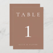 Mocha Mousse Wedding/Event-Tischnummer (Vorne/Hinten)