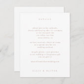 Mocha Mousse & White Boho Foto Hochzeit Modern Begleitkarte (Vorne/Hinten)