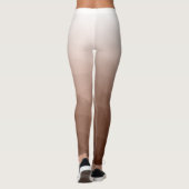 Mocha Mousse White Gradient Geometric Mesh Pattern Leggings (Rückseite)