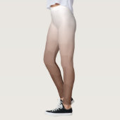 Mocha Mousse White Gradient Geometric Mesh Pattern Leggings (Links)