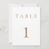 Mocha Mousse & White Wedding/Event-Tischnummer (Rückseite)