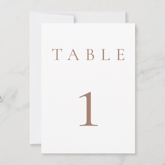 Mocha Mousse & White Wedding/Event-Tischnummer (Rückseite)