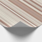 Mocha Orange Brown and Cream Stripes Geschenkpapier (Ecke)
