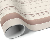 Mocha Orange Brown and Cream Stripes Geschenkpapier (Rolleneckpunkt)