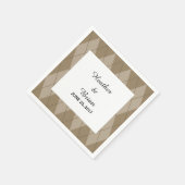 Mocha Raute Paper Napkins Serviette (Ecke)