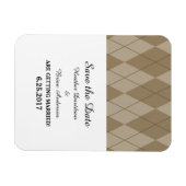 Mocha Raute Save the Date Flexi Magnet (Horizontal)