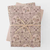 Mocha Rokoko Revival Mandala Art Deco Geschenkpapier Set (Beispiel)