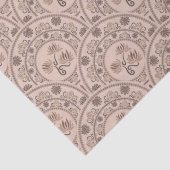 Mocha Rokoko Revival Mandala Art Deco Seidenpapier (Detail)