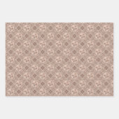 Mocha Rokoko Revival Mandala Geo Diamond Tile Geschenkpapier Set (Vorderseite 3)