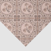 Mocha Rokoko Revival Mandala Geo Diamond Tile Seidenpapier (Detail)