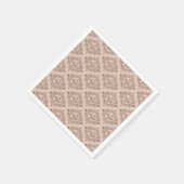 Mocha Rokoko Revival Mandala Retro Ogee Decoupage Serviette (Ecke)