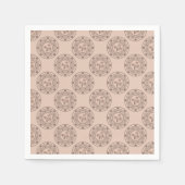 Mocha Rokoko Revival Polka Dot Mandala Decoupage Serviette (Vorderseite)