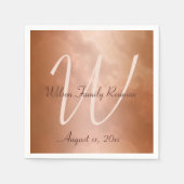 Mocha Rose Marble Personalisiert Serviette (Vorderseite)