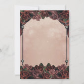 Mocha Rust Brown Rose Elegante Hochzeit im Herbst Einladung (Rückseite)