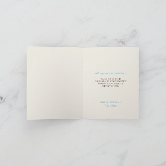 Mocha Rustic Leinen Dandela Danke, Karten (Innenseite)