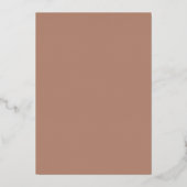 Mocha Save the Date Foil Einladung (Rückseite)