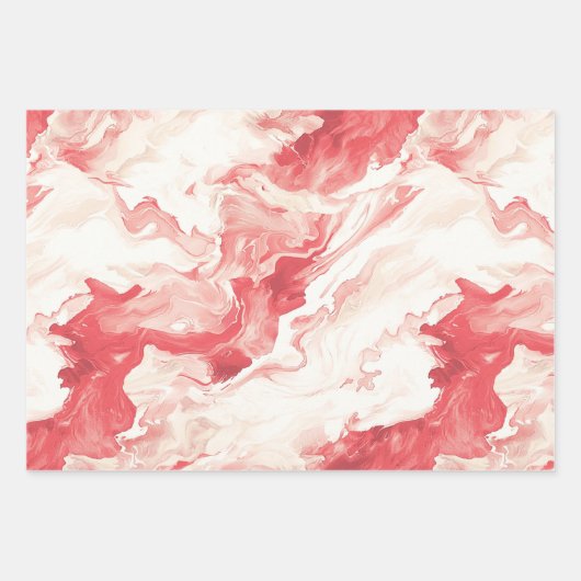 Mocha-Schleife Rosa Zuckerstangen-Weihnachten Geschenkpapier Set (Vorderseite 3)