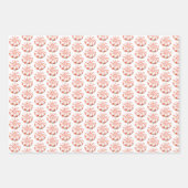 Mocha-Schleife Rosa Zuckerstangen-Weihnachten Geschenkpapier Set (Vorderseite 2)