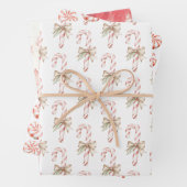 Mocha-Schleife Rosa Zuckerstangen-Weihnachten Geschenkpapier Set (Beispiel)
