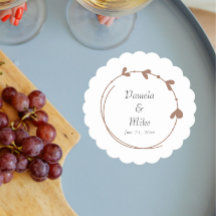 Mocha Simple Heart Wreath Wedding