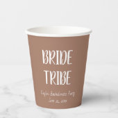 Mocha Simple Style Wedding Bride Tribe Pappbecher (Vorderseite)
